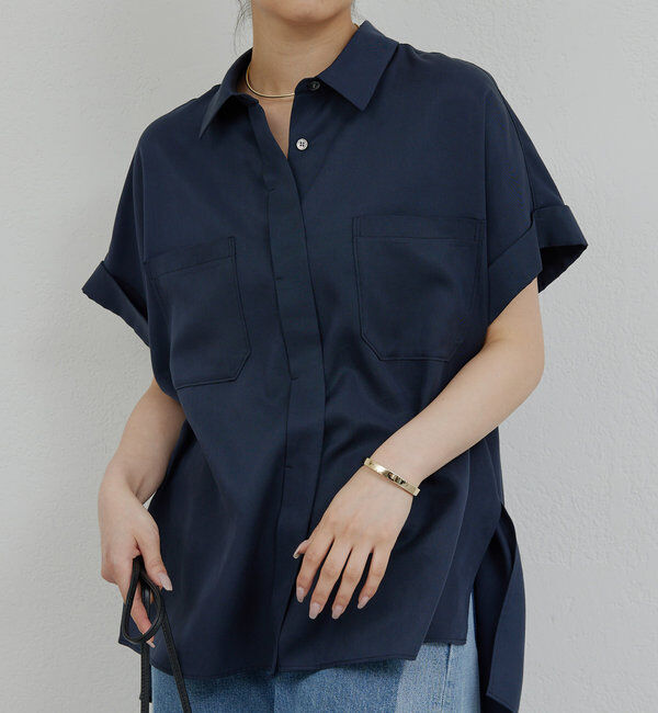  「【セットアップ対応】ミリタリーハーフスリーブシャツ」|シャツ・ブラウス|
