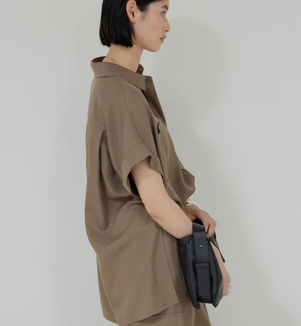  「【セットアップ対応】ミリタリーハーフスリーブシャツ」|シャツ・ブラウス|