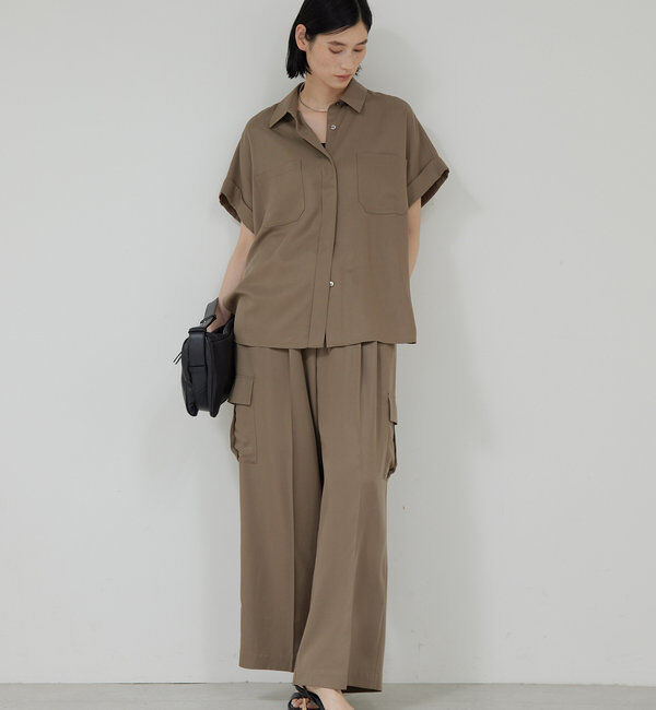  「【セットアップ対応】ミリタリーハーフスリーブシャツ」|シャツ・ブラウス|
