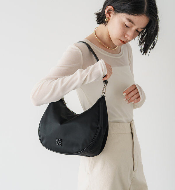  「クラウズナイロン2WAYショルダーバッグ」|ショルダー・メッセンジャー|ブラック