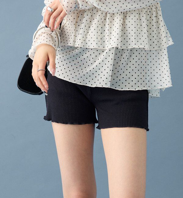  「【SETUPで着るのも◎】起毛リブショートパンツ」|チノ|