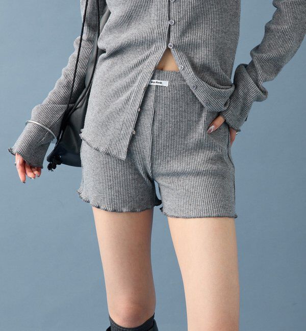  「【SETUPで着るのも◎】起毛リブショートパンツ」|チノ|グレー