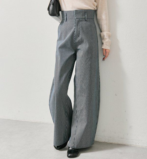  「【バックスタイルがポイント！新色ネイビー】バックシャンカーブデニム」|デニム|