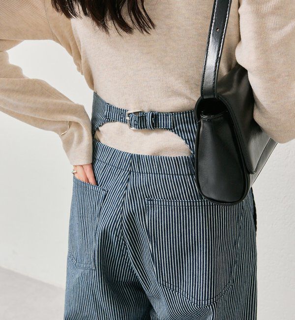  「【バックスタイルがポイント！新色ネイビー】バックシャンカーブデニム」|デニム|