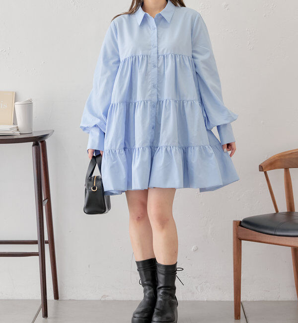  「フリルティアードチュニックシャツ」|シャツ・ブラウス|