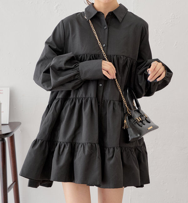  「フリルティアードチュニックシャツ」|シャツ・ブラウス|