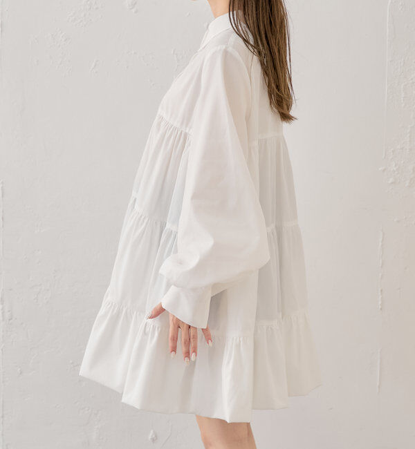  「フリルティアードチュニックシャツ」|シャツ・ブラウス|