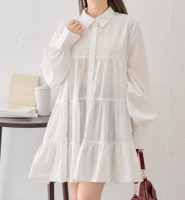  「フリルティアードチュニックシャツ」|シャツ・ブラウス|