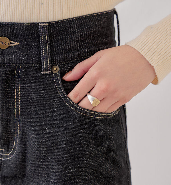  「【WEB限定/セットアップ対応】ポケット刺繍台形デニムスカート」|スカート|