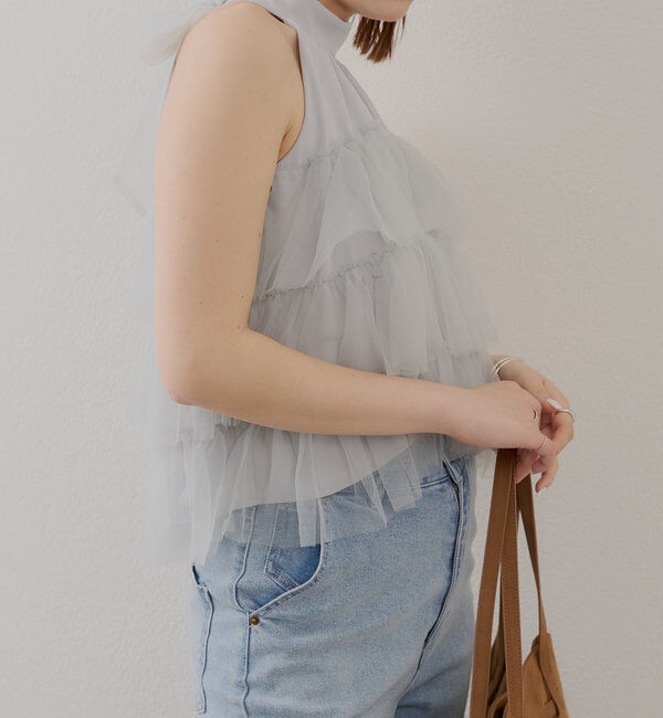  「チュールティアードアメスリブラウス」|シャツ・ブラウス|