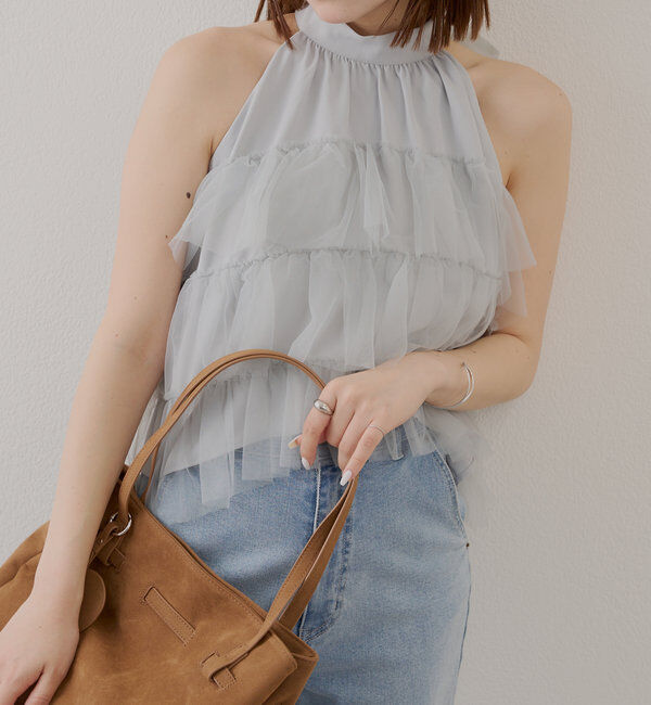  「チュールティアードアメスリブラウス」|シャツ・ブラウス|