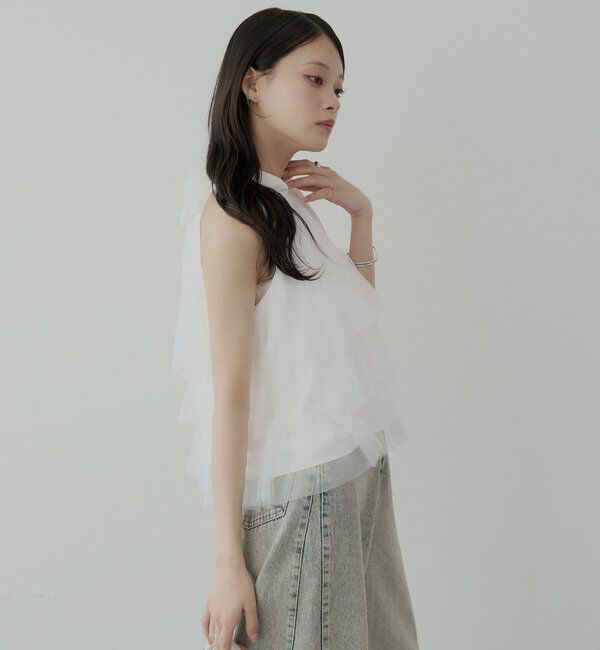  「チュールティアードアメスリブラウス」|シャツ・ブラウス|