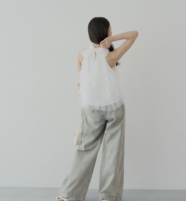  「チュールティアードアメスリブラウス」|シャツ・ブラウス|