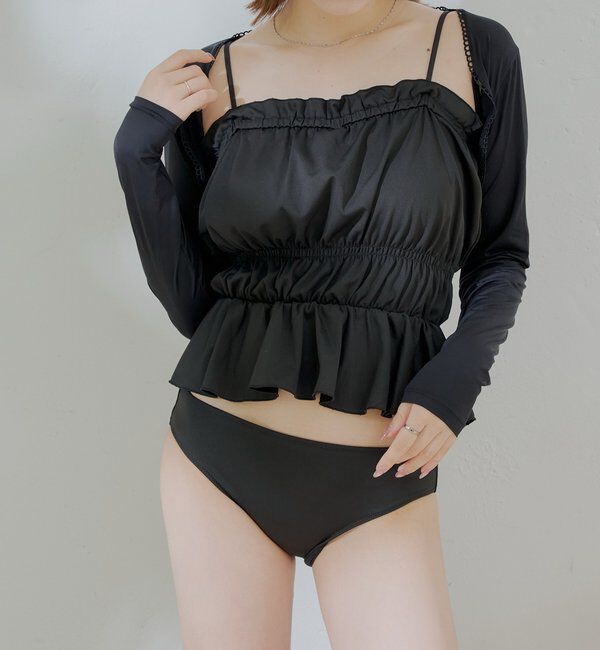  「【水着】ボレロレイヤード3点セット」|ビキニ|