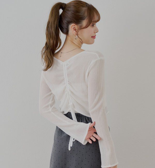  「バックドロストシアーカーディガン」|カーディガン|