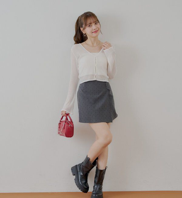  「バックドロストシアーカーディガン」|カーディガン|