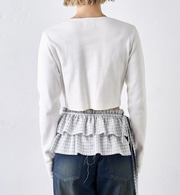  「【WEB限定】ヘンリーネックショートトップス」|Tシャツ・カットソー|