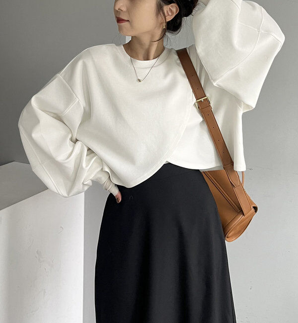  「ボンディングカシュクールプルオーバー」|Tシャツ・カットソー|