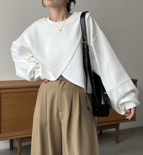  「ボンディングカシュクールプルオーバー」|Tシャツ・カットソー|