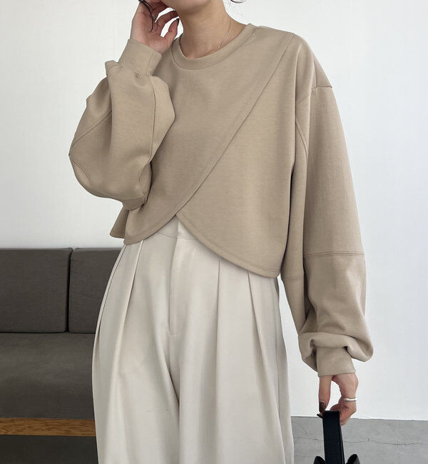  「ボンディングカシュクールプルオーバー」|Tシャツ・カットソー|