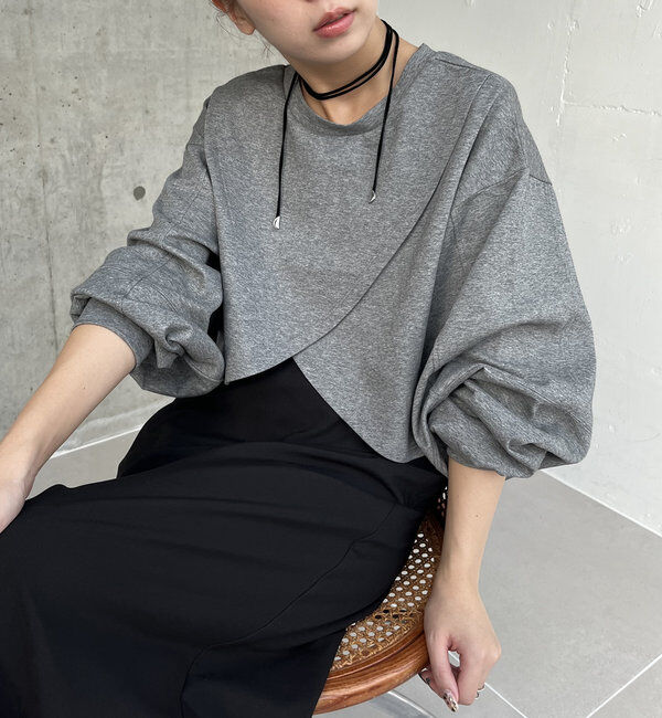  「ボンディングカシュクールプルオーバー」|Tシャツ・カットソー|