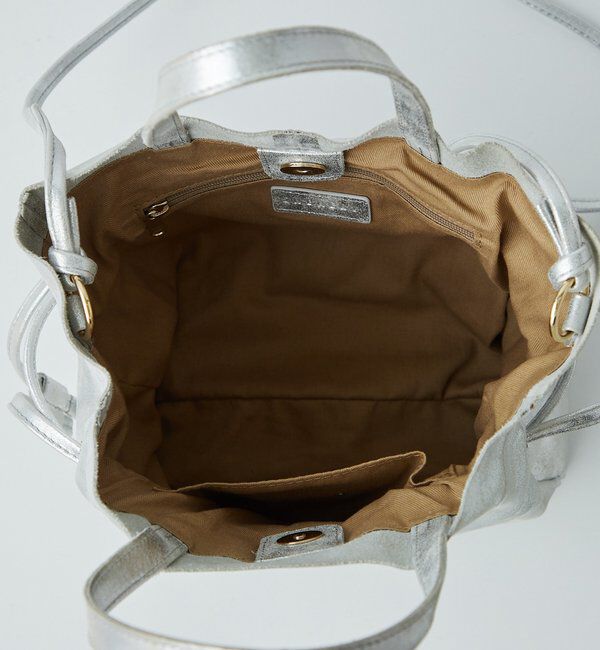  「レザー巾着ショルダーバッグ」|トートバッグ|