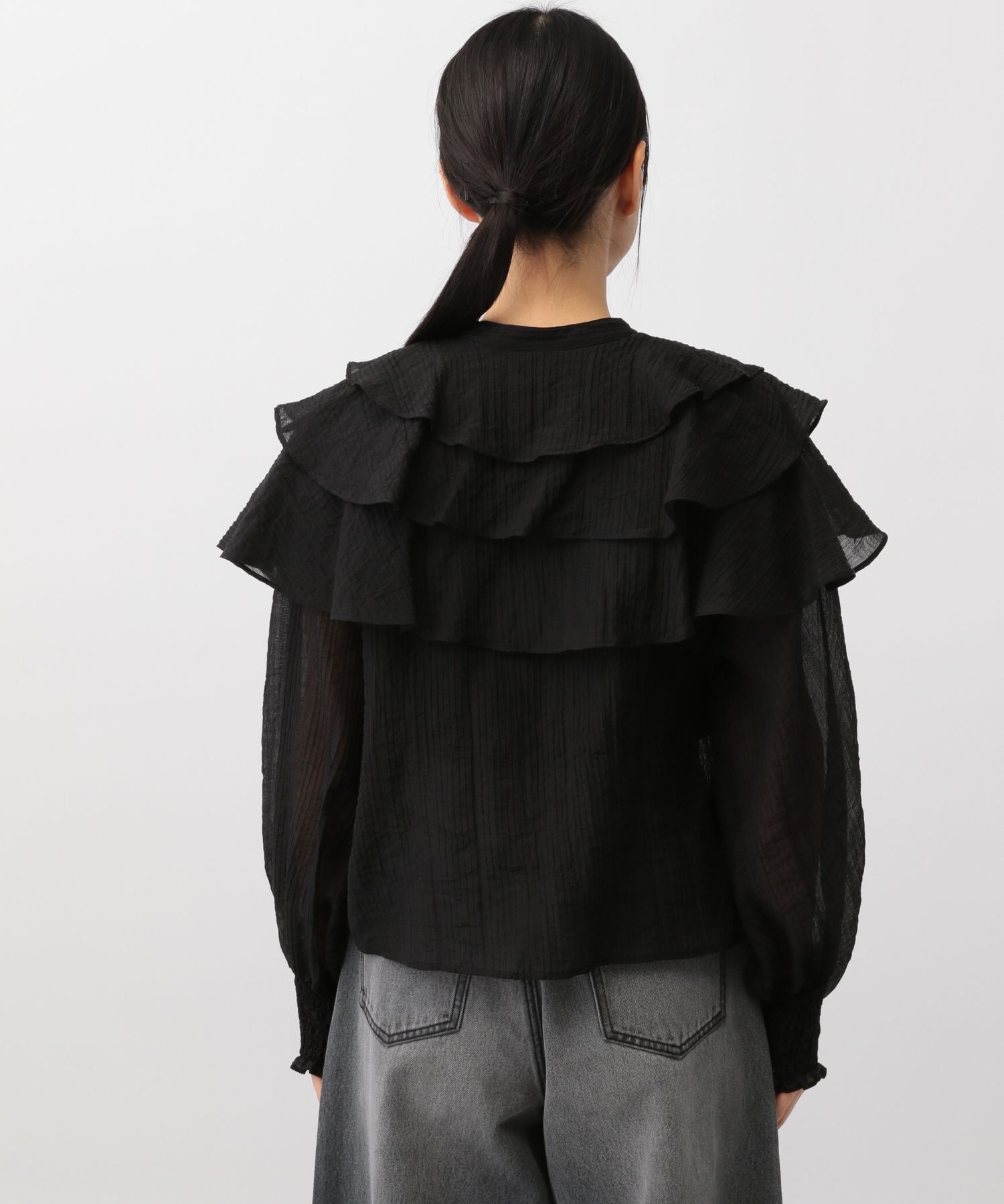 A part by 「アシメフリルクロップドブラウス」|シャツ・ブラウス|