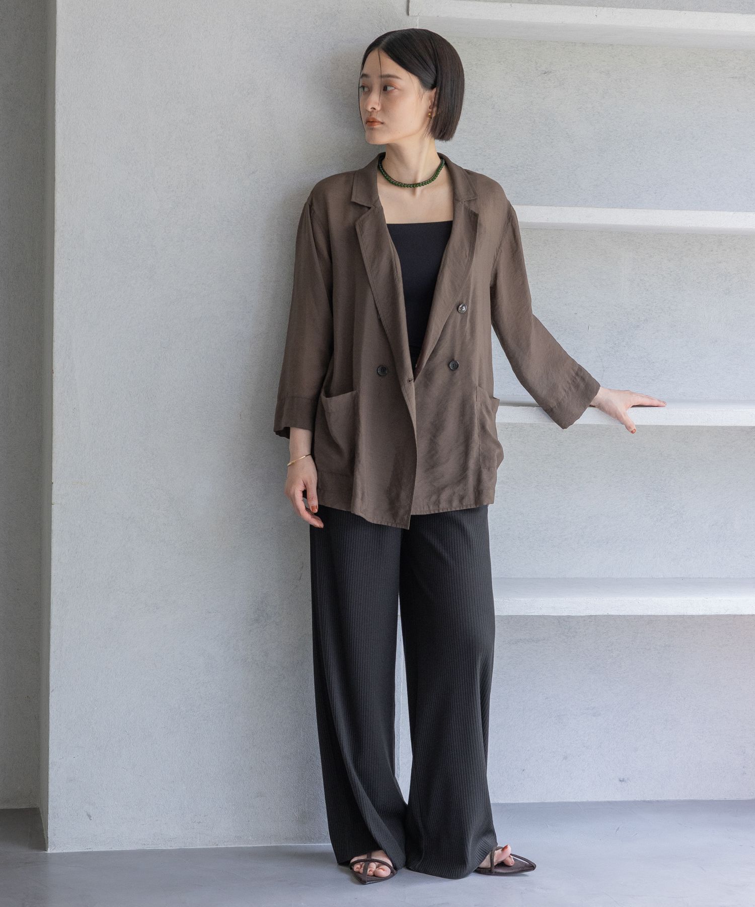 A part by 「レーヨンナイロンシアーシャツジャケット」|テーラードジャケット|