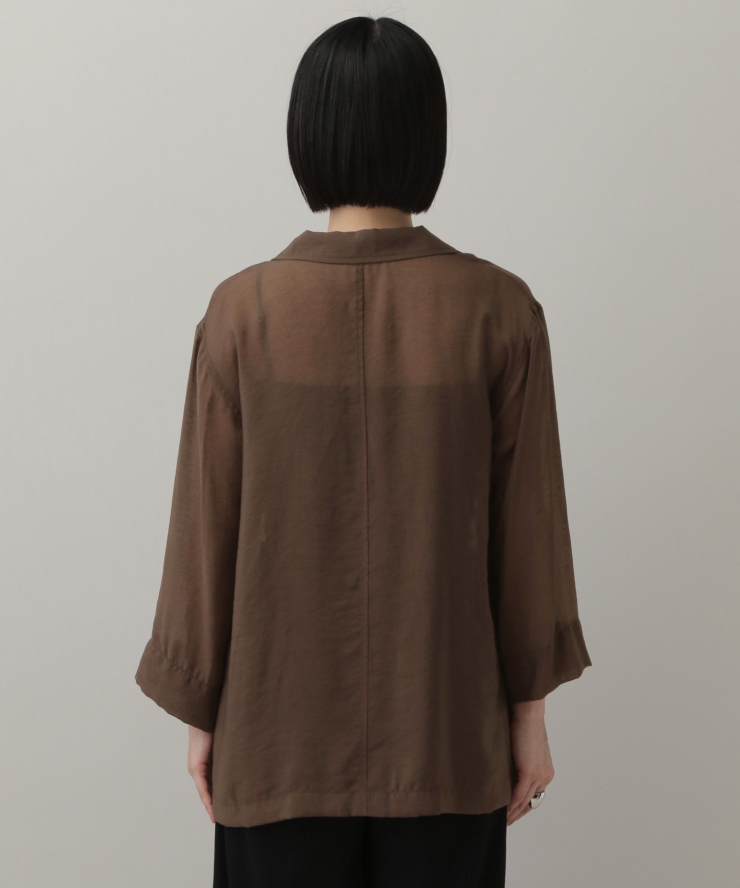 A part by 「レーヨンナイロンシアーシャツジャケット」|テーラードジャケット|