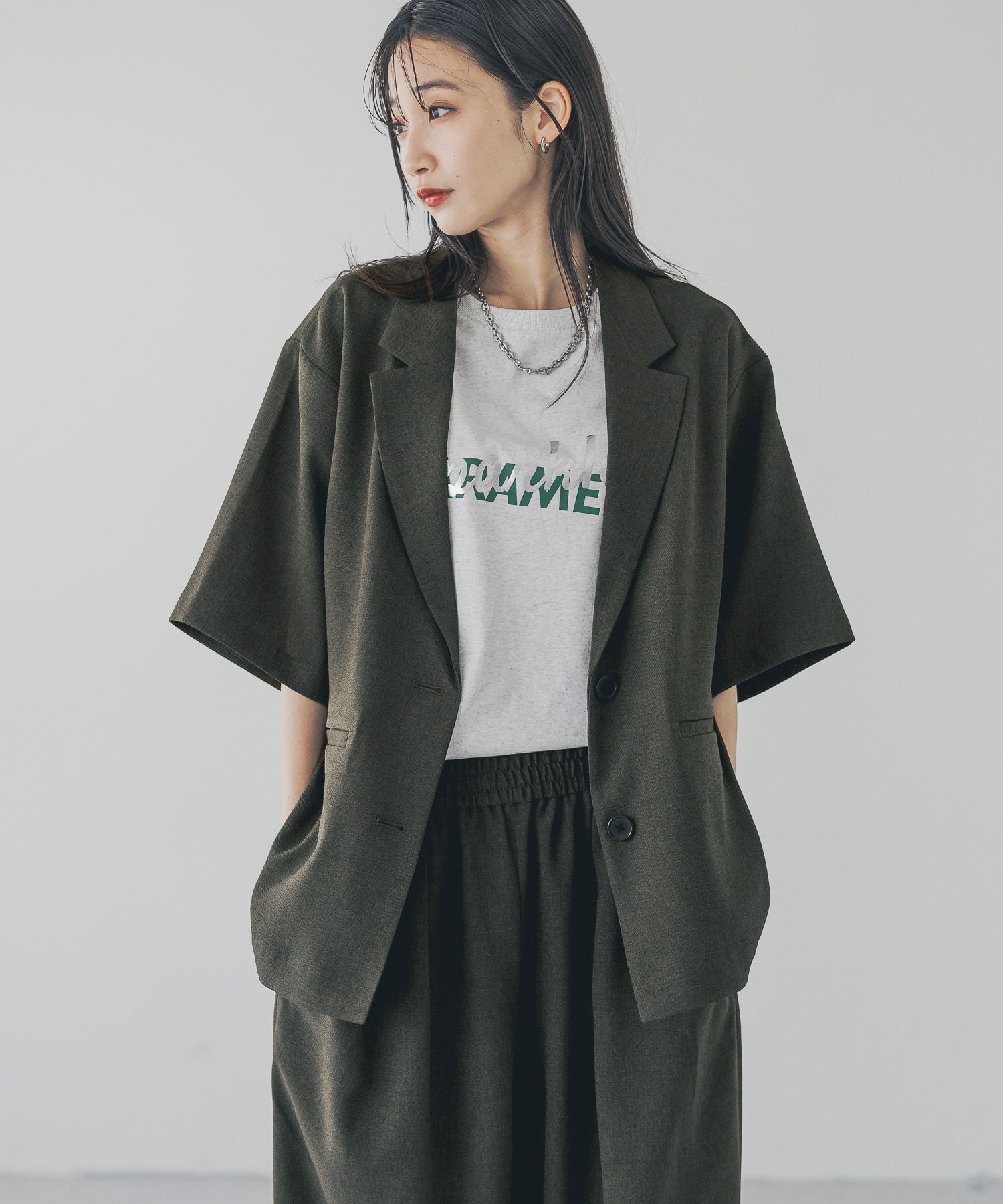 LOWRYS FARM「ホップサックジャケットＳＳ」|テーラードジャケット|GRY9