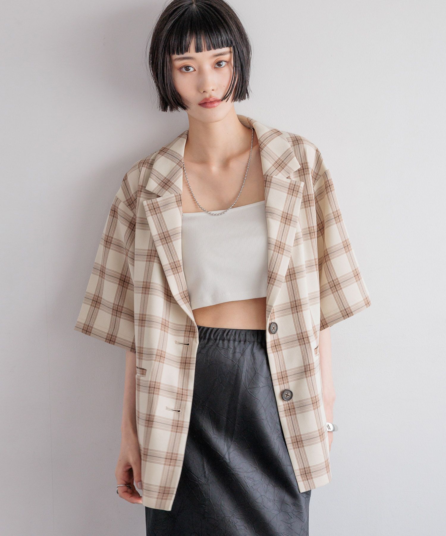 LOWRYS FARM「ホップサックジャケットＳＳ」|テーラードジャケット|