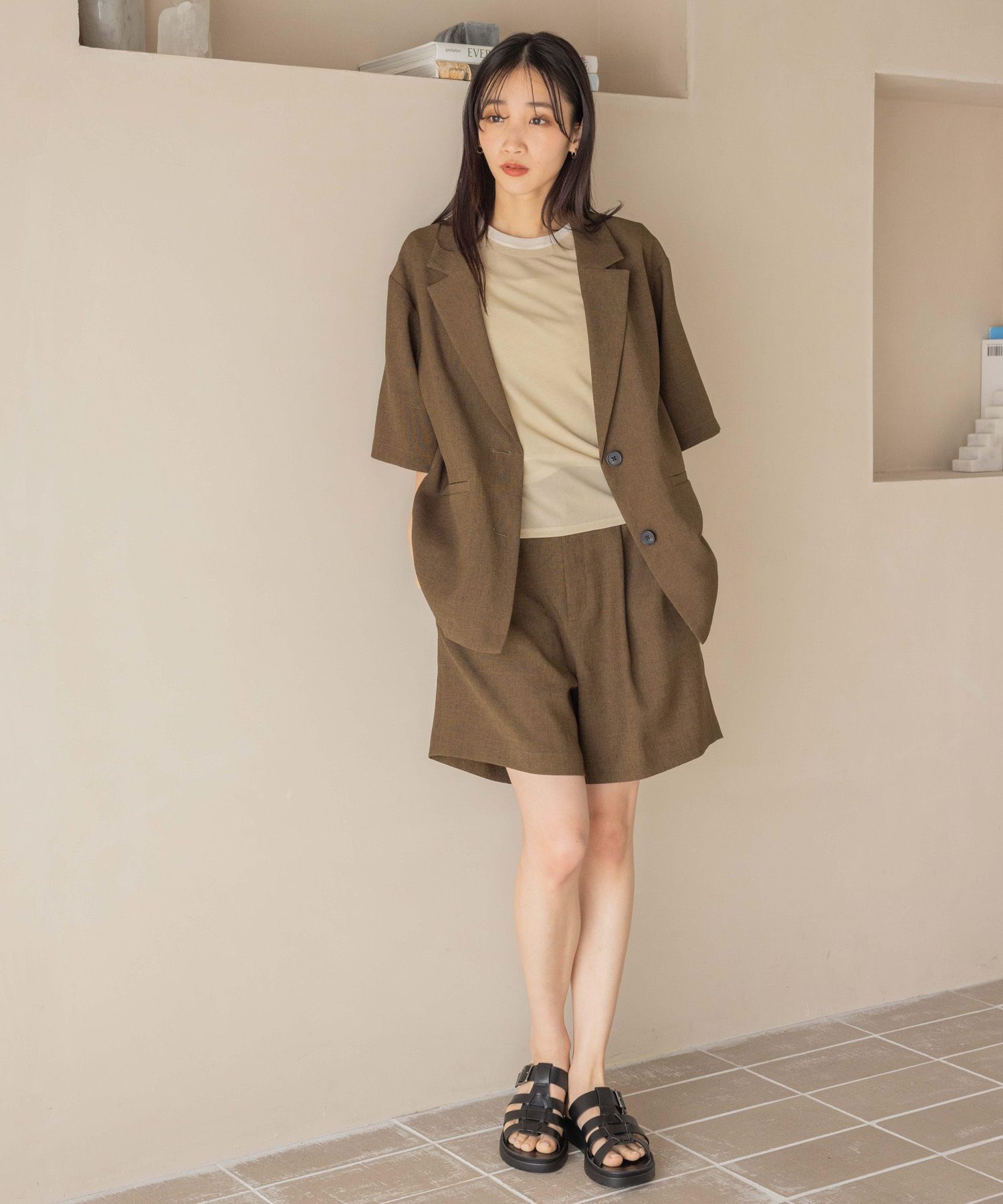 LOWRYS FARM「ホップサックジャケットＳＳ」|テーラードジャケット|