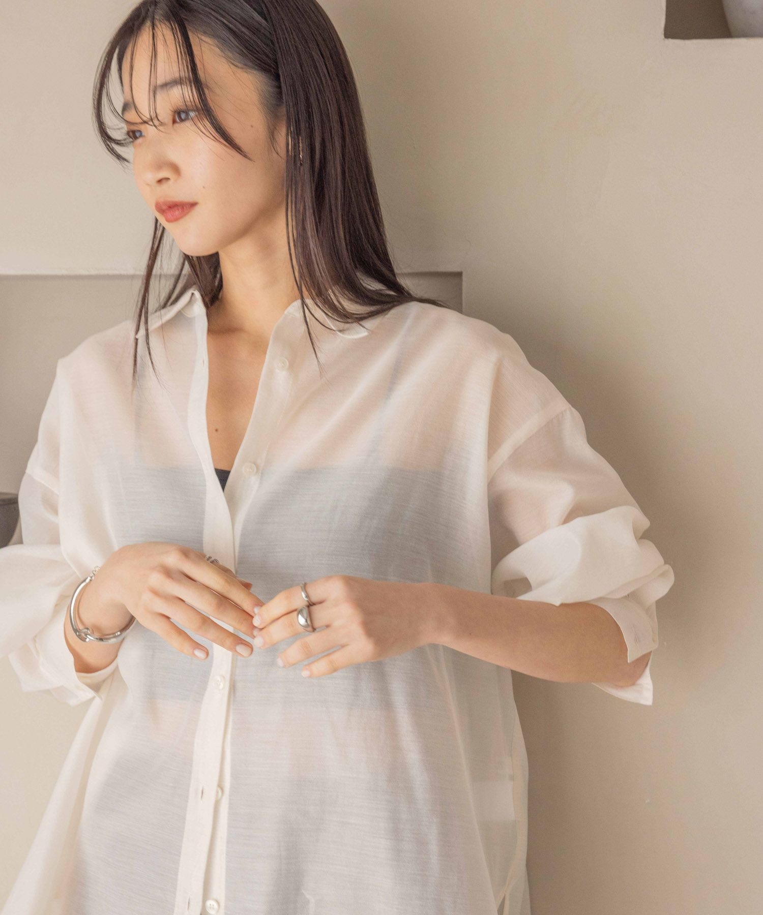 LOWRYS FARM「ｼｱｰｼｬﾂLS*」|シャツ・ブラウス|