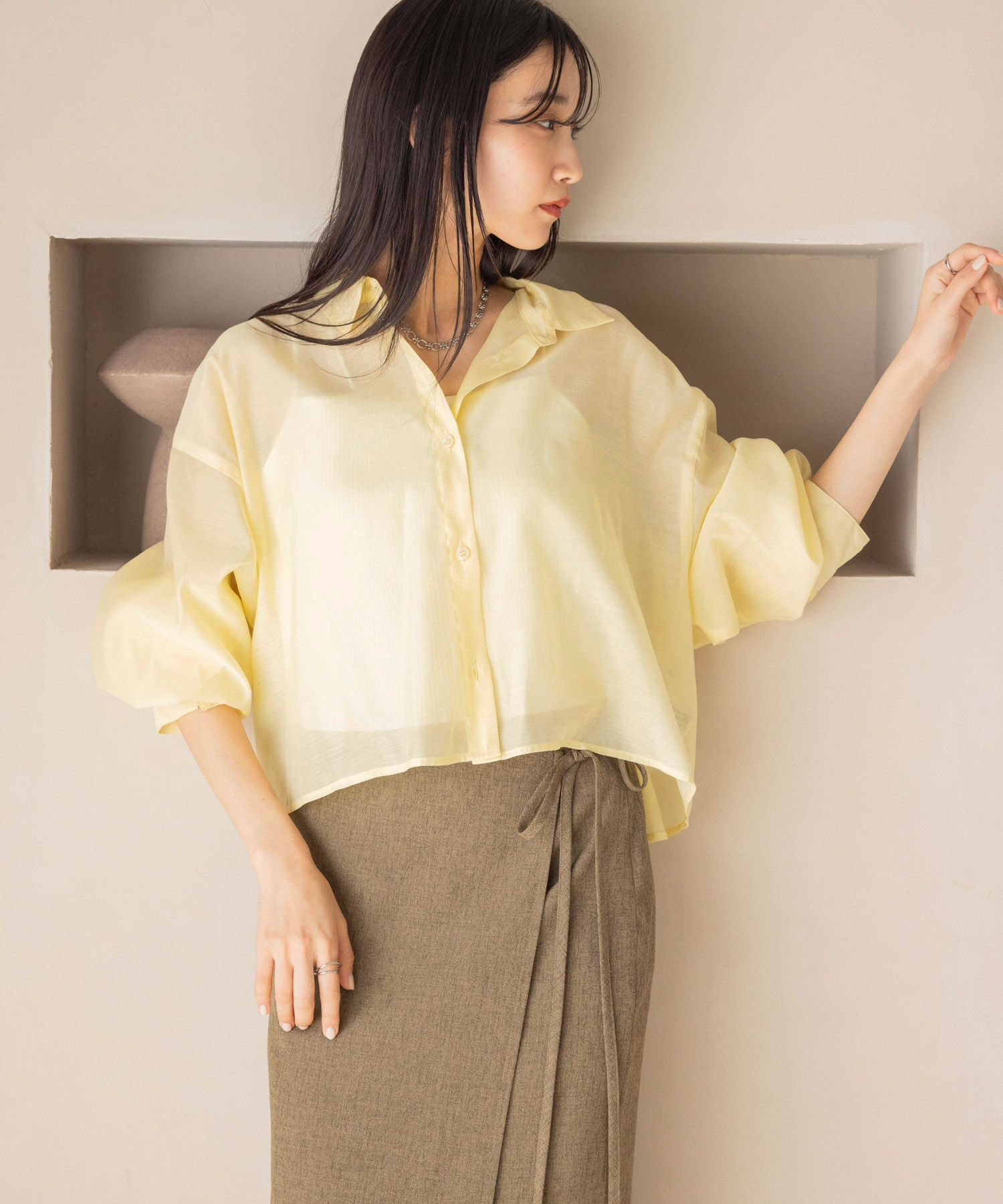 LOWRYS FARM「ｼｱｰｼｬﾂLS*」|シャツ・ブラウス|