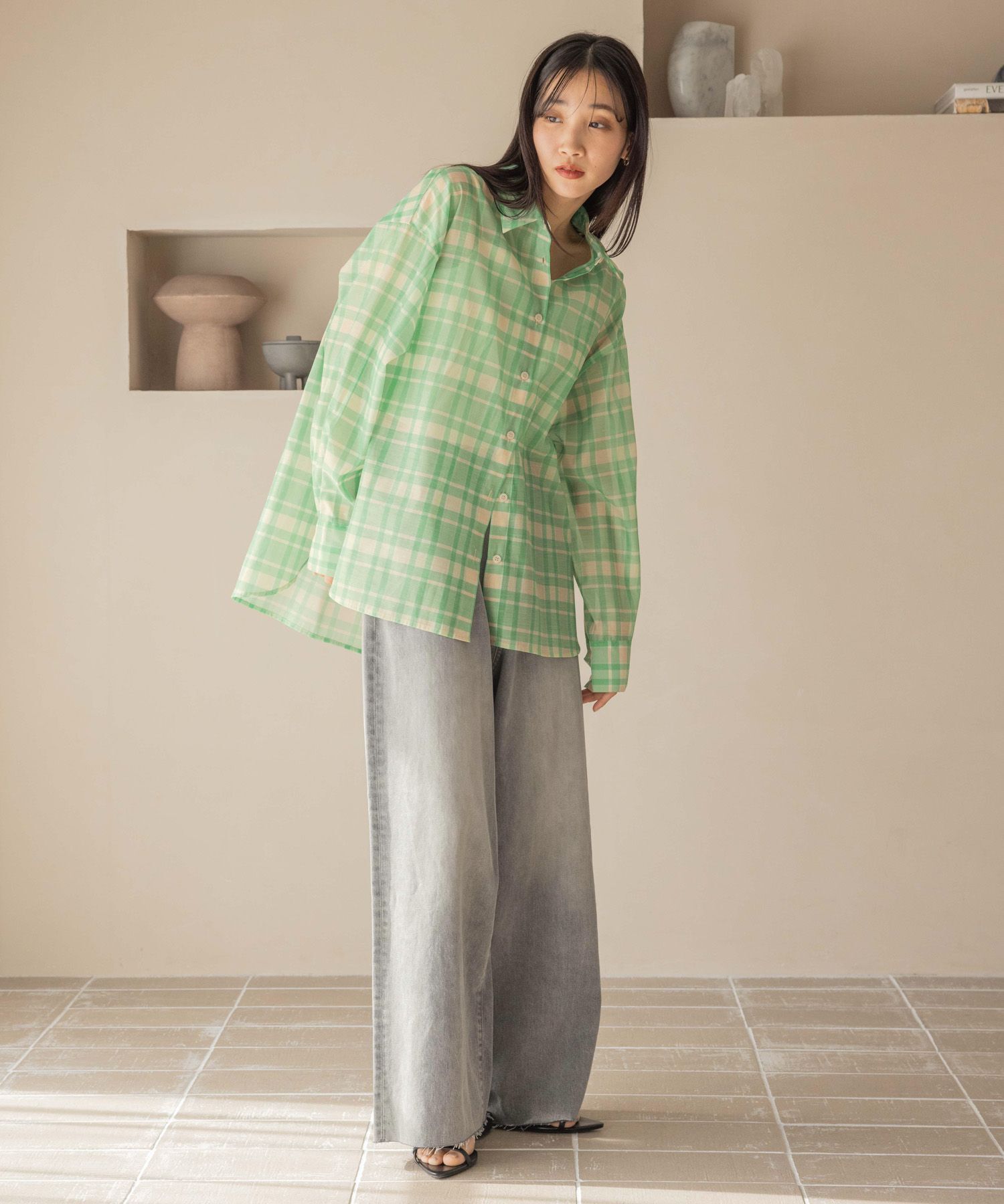 LOWRYS FARM「ｼｱｰｼｬﾂLS*」|シャツ・ブラウス|