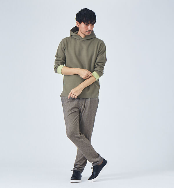 ABAHOUSE「【ダブルフェイス】配色 フード プルオーバー パーカー」|パーカー|