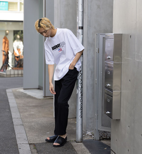 ABAHOUSE「【BADBOY / バッドボーイ】USA ロゴ パロディ Tシャツ」|Tシャツ・カットソー|