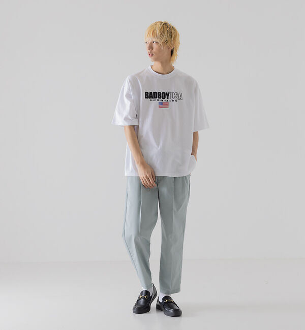 ABAHOUSE「【BADBOY / バッドボーイ】USA ロゴ パロディ Tシャツ」|Tシャツ・カットソー|