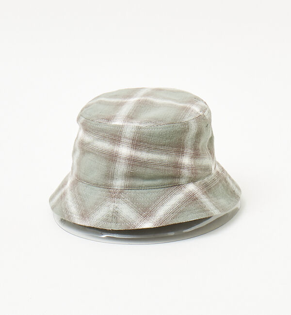 ABAHOUSE「＜BASIQUENTI＞オンブレーチェック バケットハット」|その他|ライトグレー