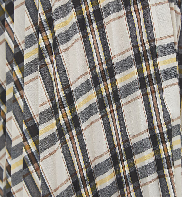 Rouge vif「ランダムヘムプリーツチェックスカート」|スカート|