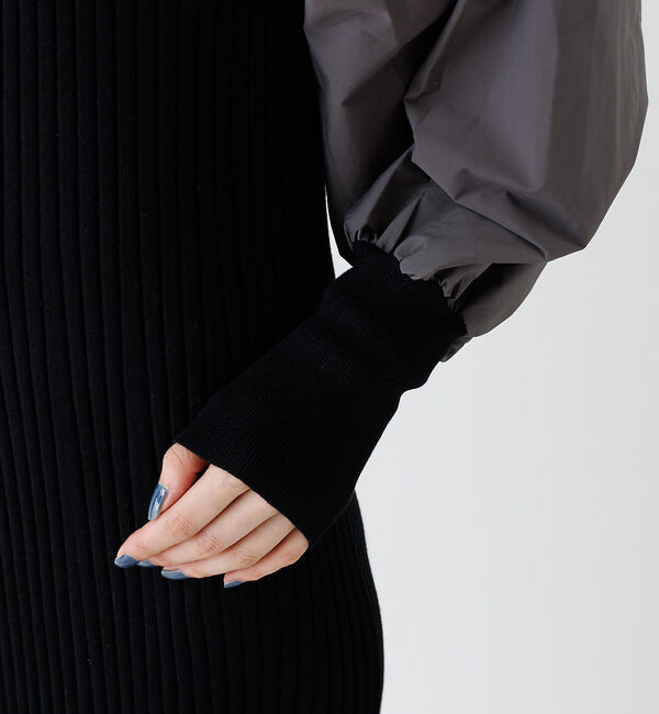 Rouge vif「ファブリック  スリーブニットワンピース」|ワンピース|