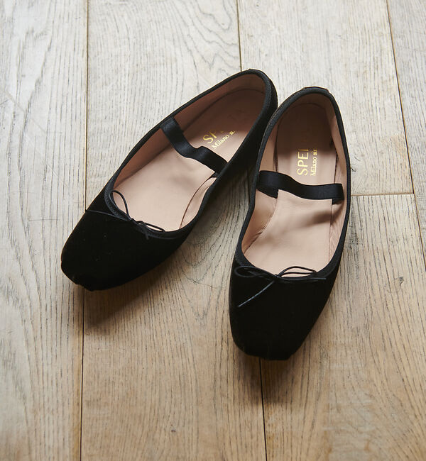 Rouge vif「【SPELTA/スペルタ】UMA Gros Velluto　ベロア　バレーシュー」|バレエシューズ|