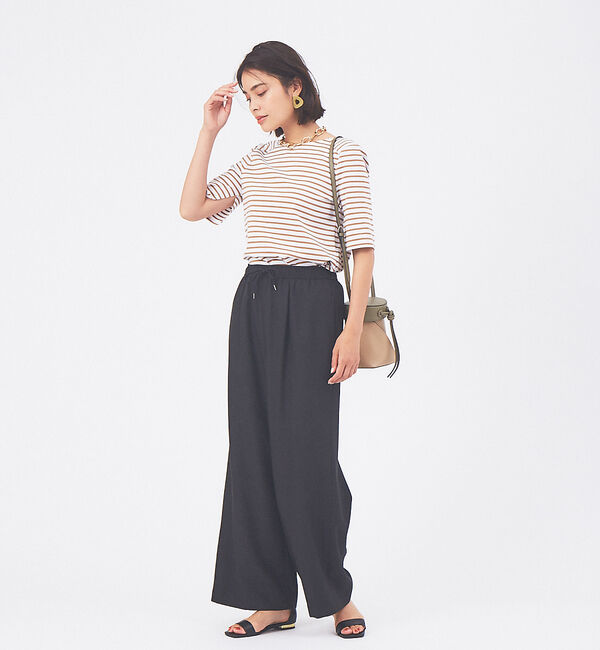 qualite「【WEB限定】ナチュラルツイルイージーパンツ」|その他|