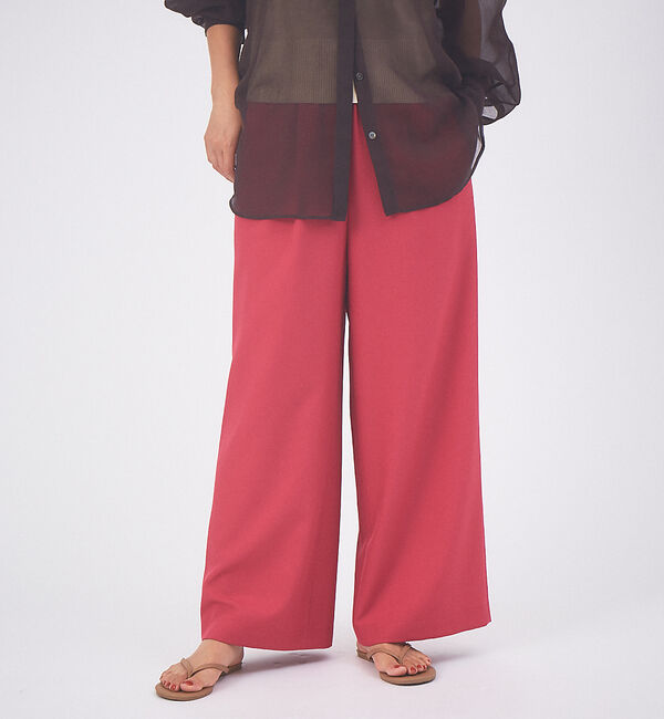 qualite「【WEB限定】ナチュラルツイルイージーパンツ」|その他|ピンク