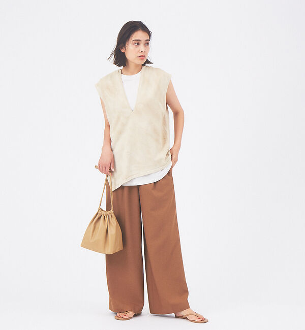 qualite「【WEB限定】ナチュラルツイルイージーパンツ」|その他|