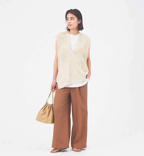 qualite「【WEB限定】ナチュラルツイルイージーパンツ」|その他|