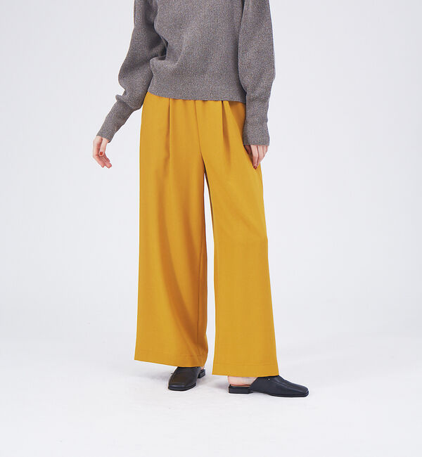 qualite「【WEB限定】ナチュラルツイルイージーパンツ」|その他|マスタード