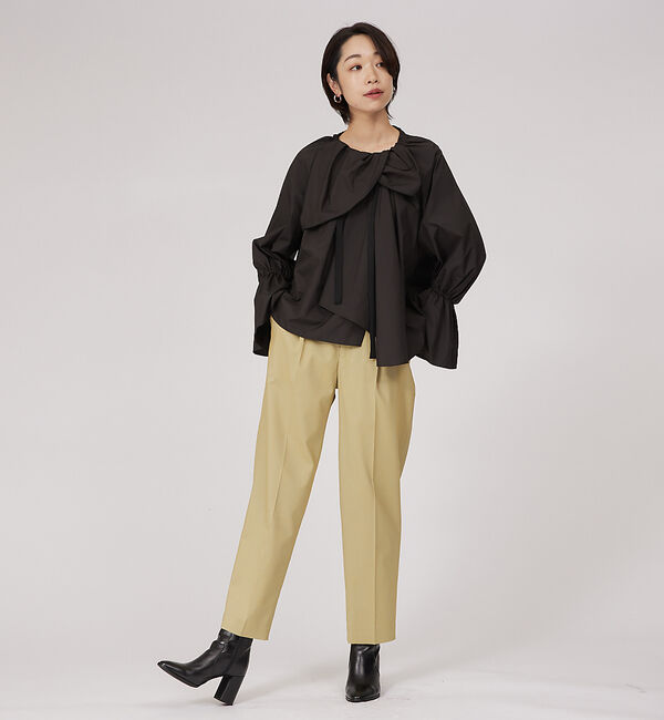 qualite「タフタフリルブラウス」|シャツ・ブラウス|