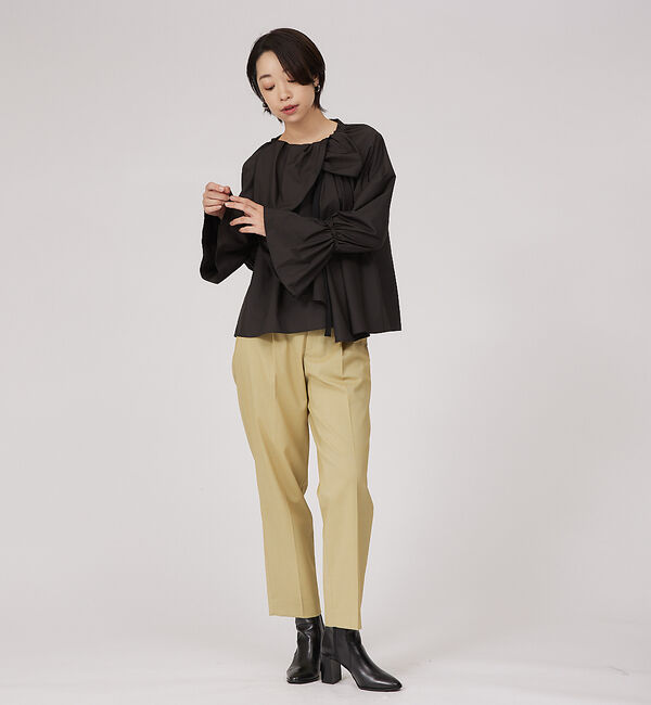 qualite「タフタフリルブラウス」|シャツ・ブラウス|