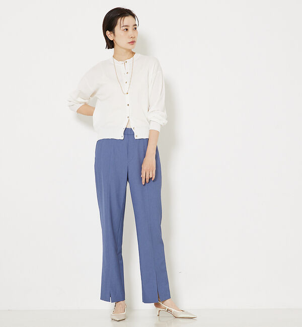 qualite「コットンナイロンハイゲージニットカーデ」|カーディガン|